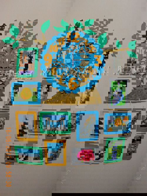 طرح قاب عکس برش لیزری با ساعت کلکسیون - laser cut photo frame with clock collection ve - برای دستگاه CNC چوب و لیزر (سی ان سی)