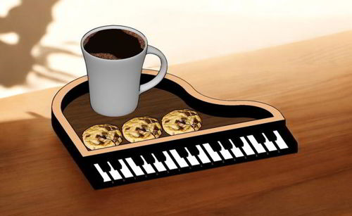 طرح سینی سرویس پیانو برش لیزری طرح - laser cut piano serving tray - برای دستگاه CNC چوب و لیزر (سی ان سی)