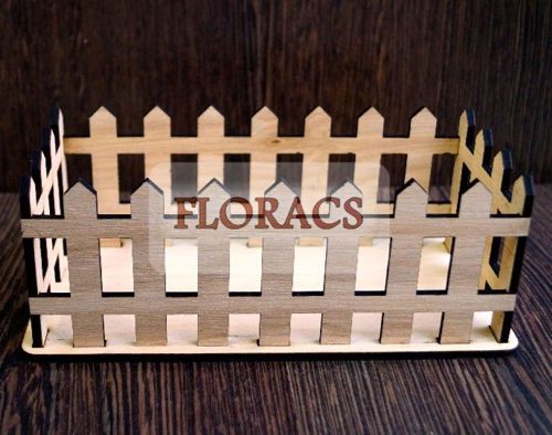 طرح برش لیزری حصار جعبه - laser cut picket fence box ve - برای دستگاه CNC چوب و لیزر (سی ان سی)