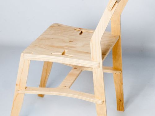 طرح صندلی تخته الیاف برش لیزری [ ] - laser cut plywood chair - برای دستگاه CNC چوب و لیزر (سی ان سی)