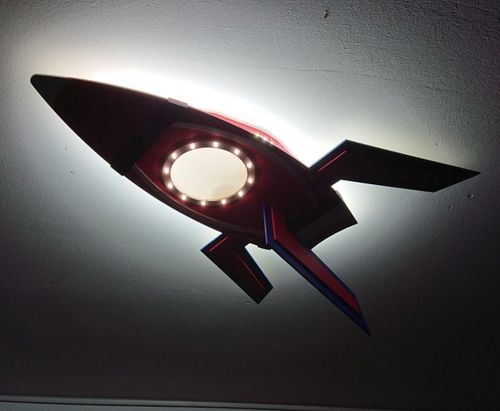 طرح لامپ سقفی موشکی برش با لیزر - laser cut plywood rocket ceiling lamp layout - برای دستگاه CNC چوب و لیزر (سی ان سی)