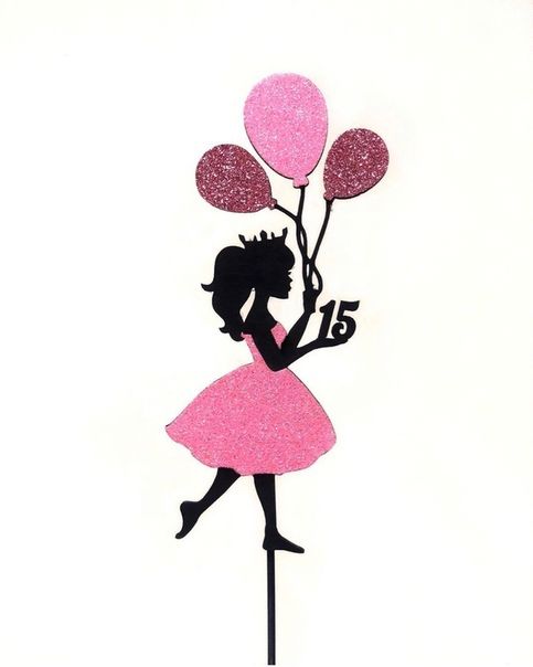 طرح laser-cut-princess-cake-topper-hot-air-balloon-girl-birthday-cake-decor-ve