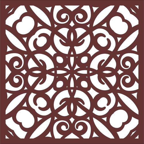 طرح پارتیشن حریم خصوصی برش لیزری پنل داخلی جالی جداکننده اتاق - laser cut privacy partition indoor panel jali room divider - برای دستگاه CNC چوب و لیزر (سی ان سی)