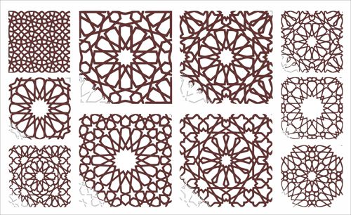 طرح پارتیشن حریم خصوصی برش لیزری پانل‌های داخلی جالی طرح‌های جداکننده اتاق - laser cut privacy partition indoor panels jali room dividers designs - برای دستگاه CNC چوب و لیزر (سی ان سی)