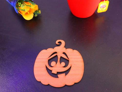 طرح زیرلیوانی کدو کدو هلووین برش لیزری - laser cut pumpkin halloween coasters - برای دستگاه CNC چوب و لیزر (سی ان سی)