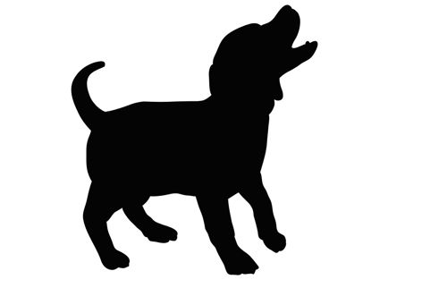 طرح برش لیزری سگ توله سگ سیلوئت - laser cut puppy dog silhouette ve - برای دستگاه CNC چوب و لیزر (سی ان سی)