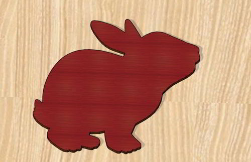 طرح برش لیزری چوب خرگوش - laser cut rabbit wood cutout - برای دستگاه CNC چوب و لیزر (سی ان سی)