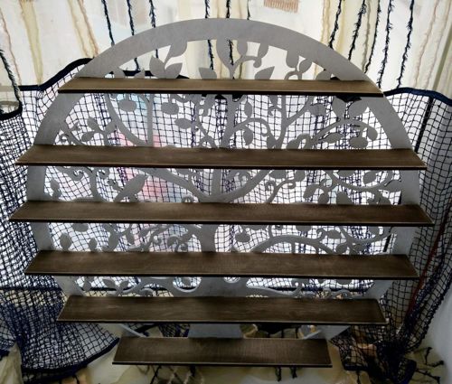 طرح قفسه برش خورده با برگ برگ - laser cut rack with leaf ve - برای دستگاه CNC چوب و لیزر (سی ان سی)