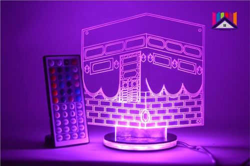 طرح برش لیزری رمضان عید سه بعدی چراغ شب مکه مسجد اسلامی طرح - laser cut ramadan eid 3d night light mecca masjid islamic muslim - برای دستگاه CNC چوب و لیزر (سی ان سی)