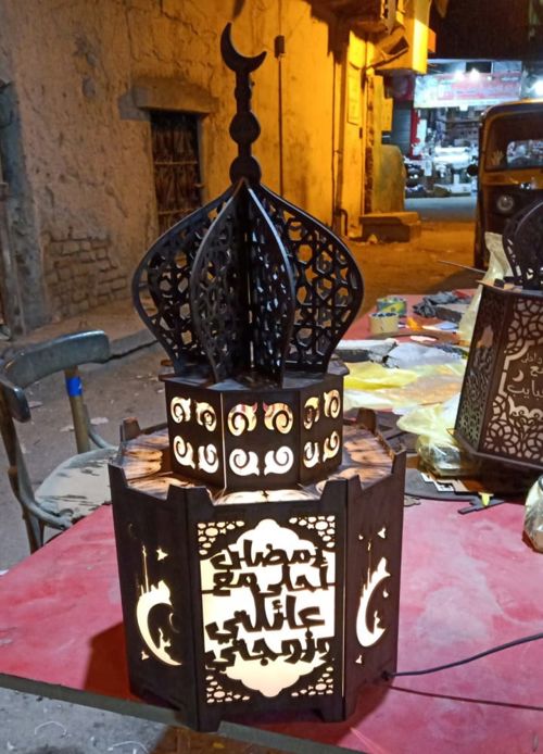 طرح برش لیزری فانوس رمضان مسجد پوشش - laser cut ramadan lantern masjid ve - برای دستگاه CNC چوب و لیزر (سی ان سی)