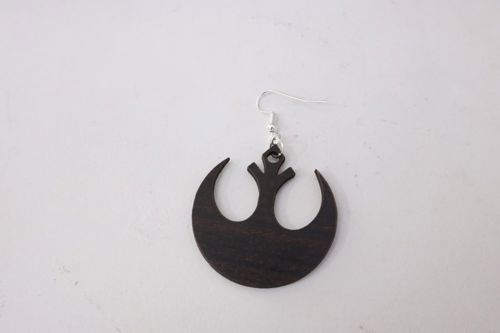 طرح گوشواره‌های برش لیزری اتحاد شورشیان () - laser cut rebel alliance earrings - برای دستگاه CNC چوب و لیزر (سی ان سی)