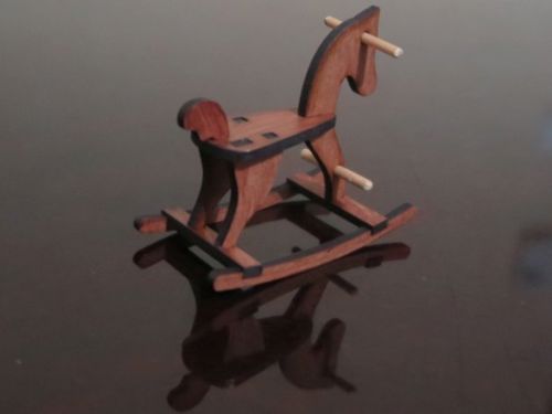 طرح برش لیزری اسب گهواره‌ای میلی‌متری ام‌دی‌اف - laser cut rocking horse 6mm mdf - برای دستگاه CNC چوب و لیزر (سی ان سی)