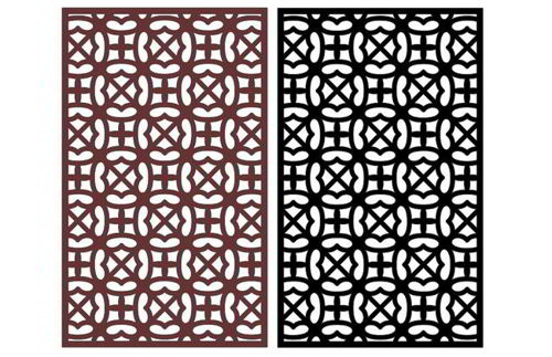 طرح برش لیزری جداکننده اتاق گریل طراحی - laser cut room divider grill design ve - برای دستگاه CNC چوب و لیزر (سی ان سی)