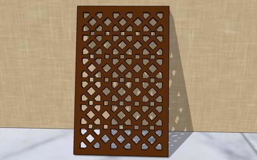 طرح الگوی جداکننده اتاق برش لیزری طرح جالی طراحی پارتیشن داخلی پارکینگ - laser cut room divider grill pattern jali design interior partition - برای دستگاه CNC چوب و لیزر (سی ان سی)