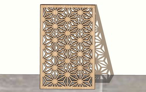 طرح laser-cut-room-divider-grill-privacy-screen-floral-decorative-partition-panel