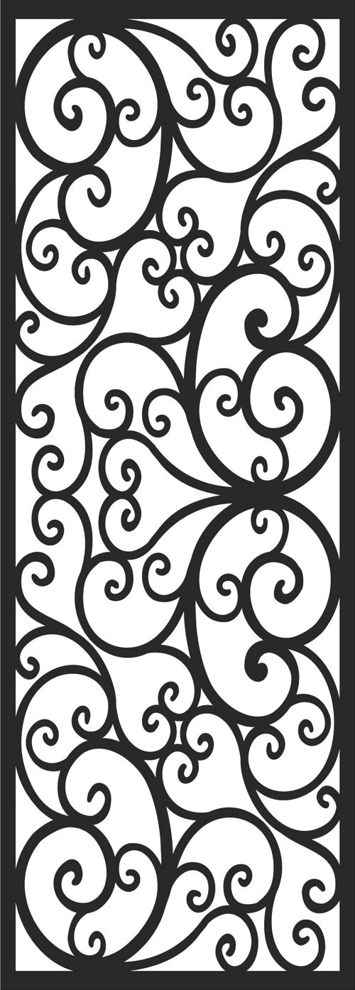 طرح جداکننده اتاق برش لیزری درز گل شبکه استنسیل طراحی - laser cut room divider seamless floral lattice stencil design - برای دستگاه CNC چوب و لیزر (سی ان سی)