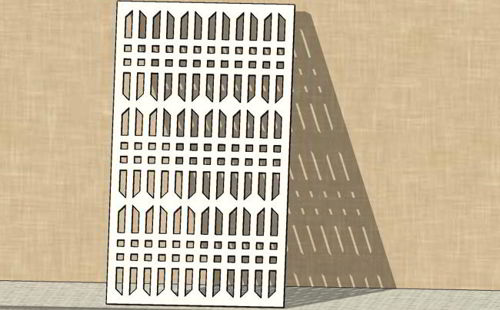 طرح جداکننده اتاق برش لیزری گریل درز هندسی گرادیان گریل گریل - laser cut room separator grill seamless geometric gradient grill - برای دستگاه CNC چوب و لیزر (سی ان سی)