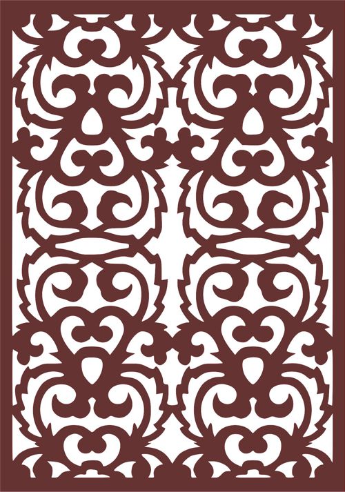 طرح برش لیزری جداکننده اتاق درز گل جلی طراحی - laser cut room separator seamless floral jali design - برای دستگاه CNC چوب و لیزر (سی ان سی)