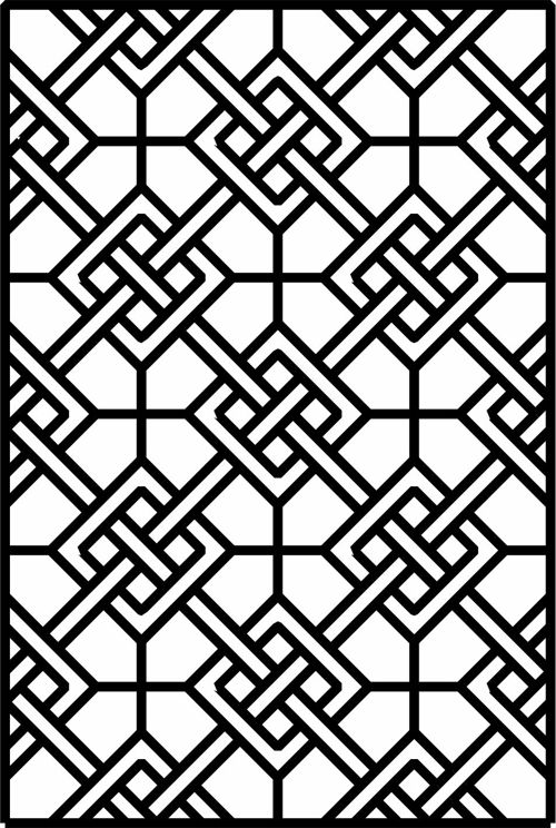 طرح جداکننده اتاق برش لیزری درز گل شبکه طرح - laser cut room separator seamless floral lattice design - برای دستگاه CNC چوب و لیزر (سی ان سی)