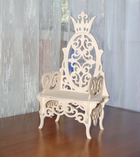 طرح laser-cut-royal-doll-throne-miniature-dollhouse-throne-barbie-chair-12mm-vect