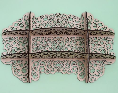 طرح قفسه دیواری روستیک برش لیزری دکوراسیون منزل برش قفسه دیواری چوبی پوشش گیاهی - laser cut rustic wall shelf home decor cutout wood wall shelf ve - برای دستگاه CNC چوب و لیزر (سی ان سی)