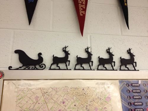 طرح برش لیزری سورتمه بابانوئل گوزن شمالی کریسمس تزئین - laser cut santa sleigh reindeer christmas decoration - برای دستگاه CNC چوب و لیزر (سی ان سی)