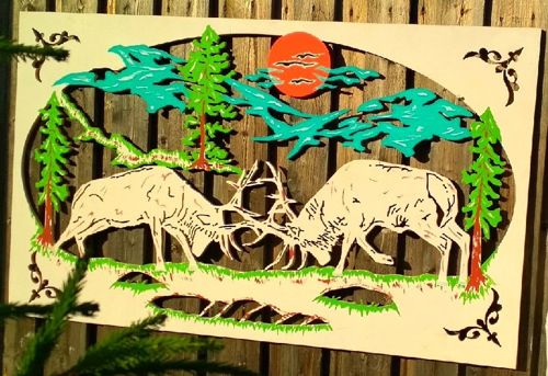 طرح برش لیزری مناظر دیواری هنری - laser cut scenery wall art - برای دستگاه CNC چوب و لیزر (سی ان سی)