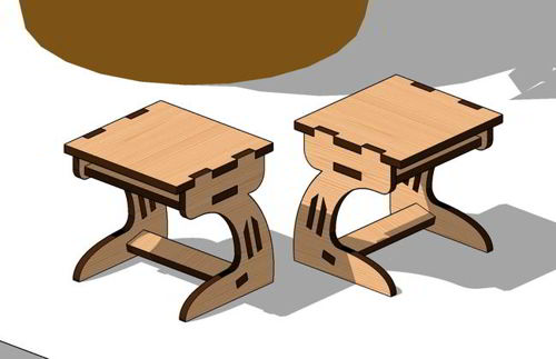 طرح میز اسباب بازی خانه عروسک برش لیزری مدرسه مینیاتوری - laser cut school miniature table toy dollhouse - برای دستگاه CNC چوب و لیزر (سی ان سی)