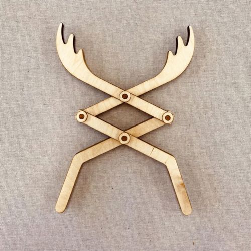 طرح قیچی برش لیزری بازو گیرنده اسباب بازی - laser cut scissor arm grabber toy ve - برای دستگاه CNC چوب و لیزر (سی ان سی)
