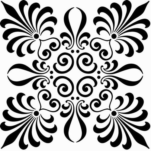 طرح برش لیزری اره پیمایشی الگوی گلدار الگوی - laser cut scroll saw floral pattern - برای دستگاه CNC چوب و لیزر (سی ان سی)