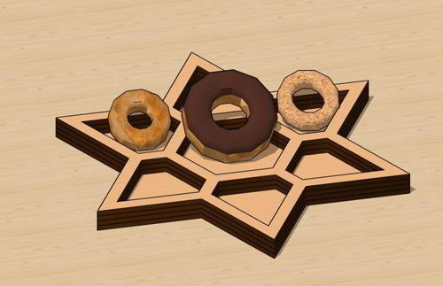 طرح سینی سرو برش لیزری لیزر - laser cut serving tray - برای دستگاه CNC چوب و لیزر (سی ان سی)