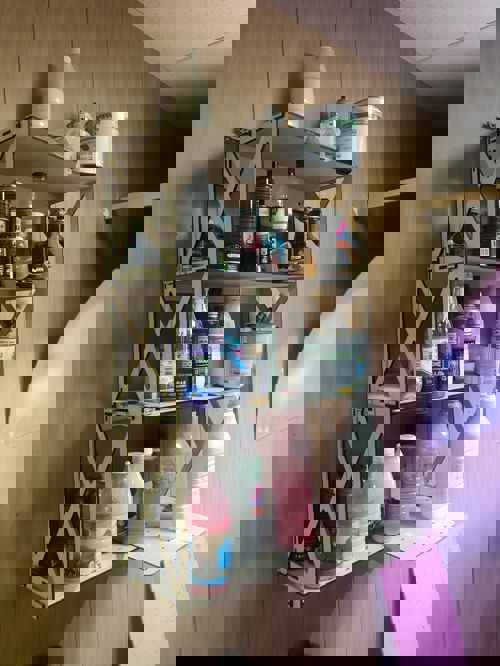 طرح قفسه برش لیزری برای رنگ رنگ - laser cut shelf for paints ve - برای دستگاه CNC چوب و لیزر (سی ان سی)