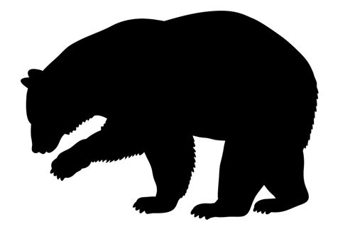 طرح برش لیزری شبح یک خرس گیاه - laser cut silhouette of a bear ve - برای دستگاه CNC چوب و لیزر (سی ان سی)