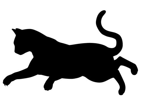 طرح برش لیزری شبح یک گربه استنسیل آیکون لوگو برچسب تزئینی - laser cut silhouette of a cat stencil icon logo decorative sticker ve - برای دستگاه CNC چوب و لیزر (سی ان سی)