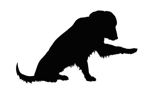 طرح برش لیزری سیلوئت سگ سرو گیاه - laser cut silhouette of dog ve - برای دستگاه CNC چوب و لیزر (سی ان سی)