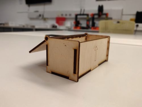 طرح جعبه لولا ساده برش لیزری لیزر - laser cut simple hinged box - برای دستگاه CNC چوب و لیزر (سی ان سی)