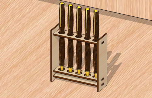 طرح برش لیزری ساده قلم نگهدارنده جای قلم - laser cut simple pen holder - برای دستگاه CNC چوب و لیزر (سی ان سی)