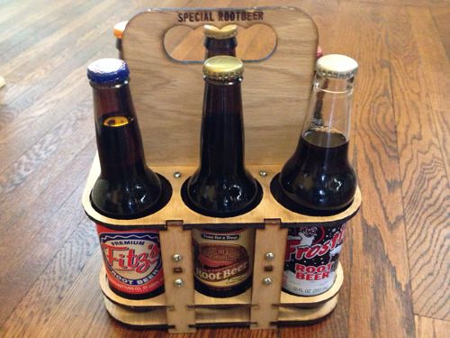 طرح برش لیزری بسته شش گانه نگهدارنده - laser cut six pack holder - برای دستگاه CNC چوب و لیزر (سی ان سی)