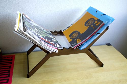 طرح برش لیزری کشویی مجله قفسه سازماندهنده mm - laser cut sliding magazine rack organizer 5mm - برای دستگاه CNC چوب و لیزر (سی ان سی)