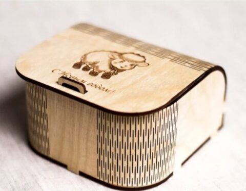 طرح جعبه کادوی کوچک برش لیزری جعبه جواهرات چوبی - laser cut small gift box wooden jewelry box - برای دستگاه CNC چوب و لیزر (سی ان سی)
