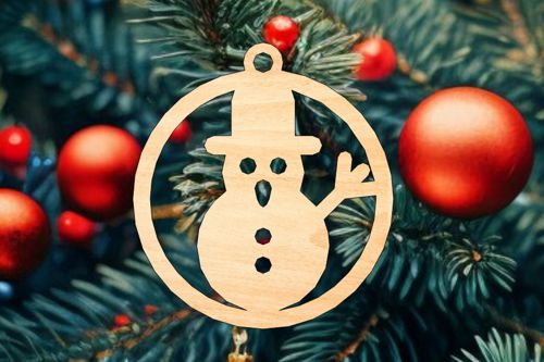 طرح برش لیزری آدم برفی بابلس تزئینات کریسمس تزئینات کریسمس - laser cut snowman bauble christmas ornament xmas decorations - برای دستگاه CNC چوب و لیزر (سی ان سی)