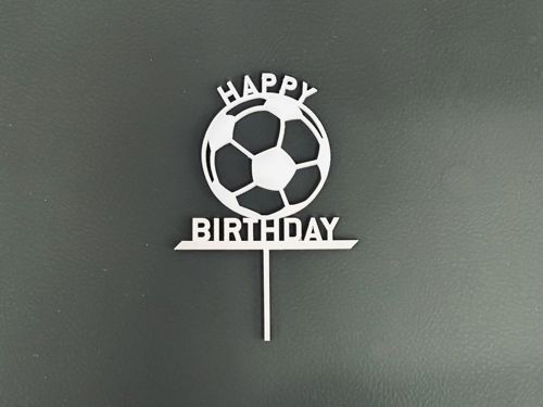 طرح برش لیزری کیک فوتبال روی کیک - laser cut soccer cake topper ve - برای دستگاه CNC چوب و لیزر (سی ان سی)