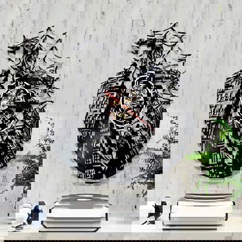 طرح برش لیزری مرد عنکبوتی وینیل صفحه ساعت - laser cut spiderman vinyl record clock ve - برای دستگاه CNC چوب و لیزر (سی ان سی)