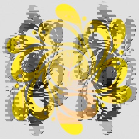 طرح ساعت دیواری مارپیچی برش خورده با لیزر - laser cut spiral wave wall clock ve - برای دستگاه CNC چوب و لیزر (سی ان سی)