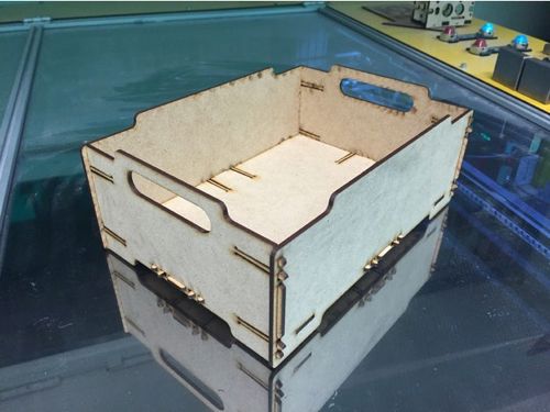 طرح جعبه برش لیزری قابل چیدمان میلی متر ام دی اف - laser cut stackable box 3mm mdf - برای دستگاه CNC چوب و لیزر (سی ان سی)