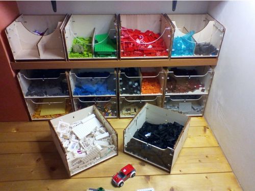 طرح جعبه برش لیزری قابل جمع شدن برای لگو لگو - laser cut stackable box for lego - برای دستگاه CNC چوب و لیزر (سی ان سی)