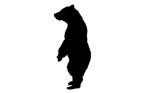طرح برش لیزری خرس ایستاده شبح - laser cut standing bear silhouette ve - برای دستگاه CNC چوب و لیزر (سی ان سی)