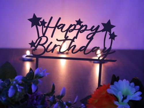 طرح برش لیزری ستاره کیک تزئینی جشن تولد تزئین - laser cut stars cake topper birthday party decor ve - برای دستگاه CNC چوب و لیزر (سی ان سی)