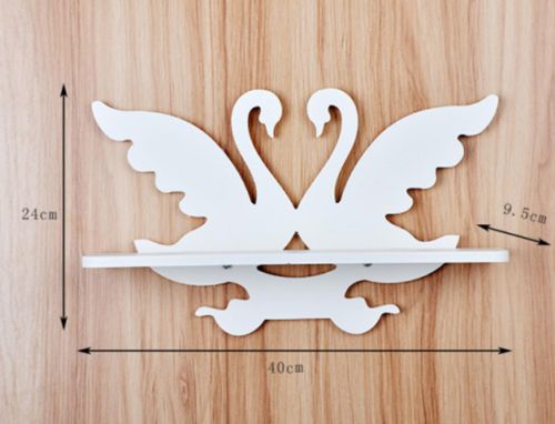 طرح قفسه دیواری سه بعدی قو برش لیزری پازل - laser cut swan wall mounted shelf 3d puzzle ve - برای دستگاه CNC چوب و لیزر (سی ان سی)