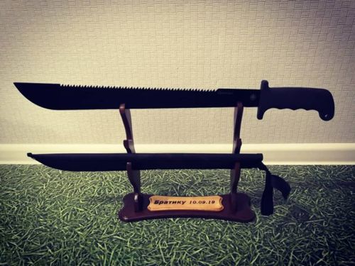 طرح شمشیر برش لیزری پایه - laser cut sword stand ve - برای دستگاه CNC چوب و لیزر (سی ان سی)